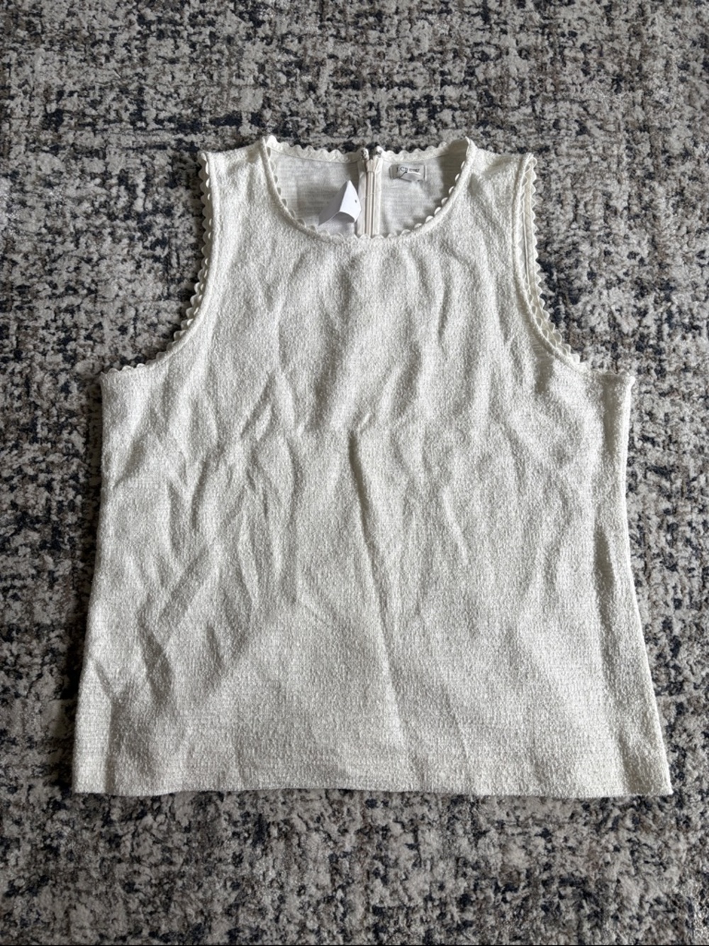 J. Crew Textured Cream Tank Top